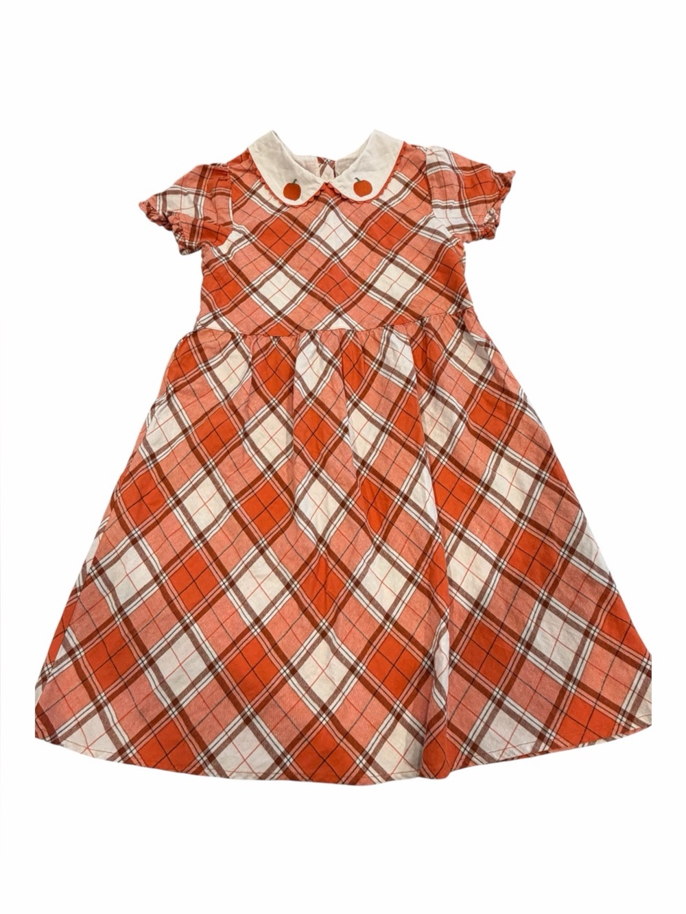 Girls Gymboree Orange Plaid Dress